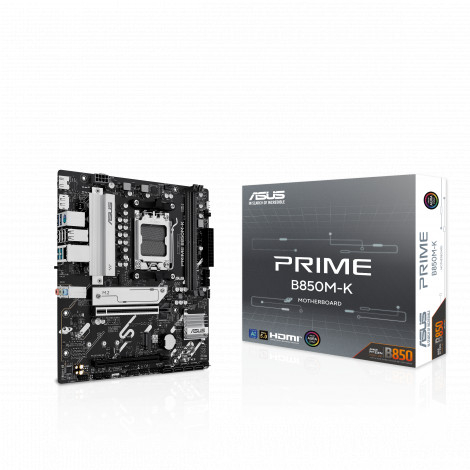 Asus PRIME B850M-K | Processor family AMD | Processor socket AM5 | DDR5 | Supported hard disk drive interfaces SATA, M.2 | Numbe