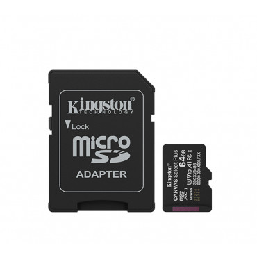 Kingston Canvas Select Plus | 64 GB | microSD | Flash memory class Class 10, UHS-I, U1/U3, video class 10/30, A1