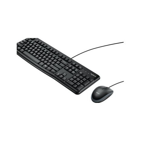 Logitech Desktop MK120 Wired keyboard USB Mouse included US Black