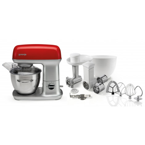 Gorenje Kitchen machine MMC1000RLR Number of speeds 7 1000 W Bowl capacity 4.5 L Meat mincer Stainless Steel/Red