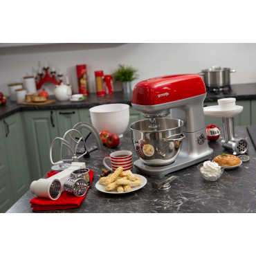 Gorenje Kitchen machine MMC1000RLR Number of speeds 7 1000 W Bowl capacity 4.5 L Meat mincer Stainless Steel/Red