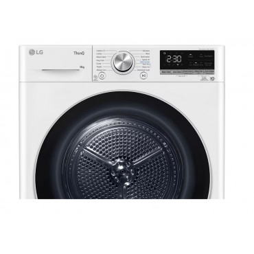 LG RH80V9AV3N Dryer Machine, C, Front loading, 8 kg, LED, Depth 66 cm, Wi-Fi, White | LG