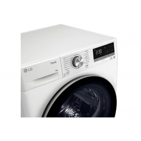 LG RH80V9AV3N Dryer Machine, C, Front loading, 8 kg, LED, Depth 66 cm, Wi-Fi, White | LG