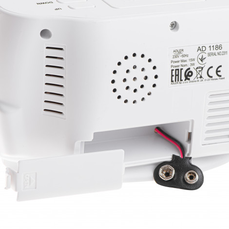 Adler LED clock with thermometer | AD 1186