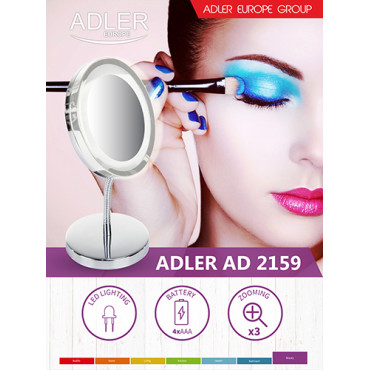 Adler | Mirror | AD 2159 | 15 cm | LED mirror | Chrome