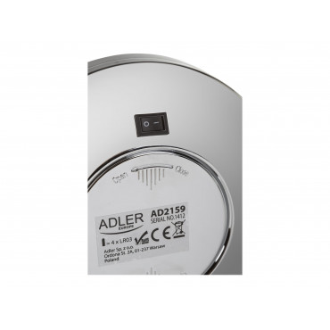 Adler | Mirror | AD 2159 | 15 cm | LED mirror | Chrome