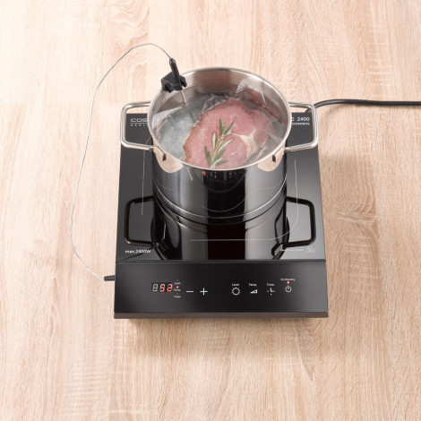 Caso | Table hob | TC 2400 ThermoControl | Number of burners/cooking zones 1 | Sensor touch | Black | Induction