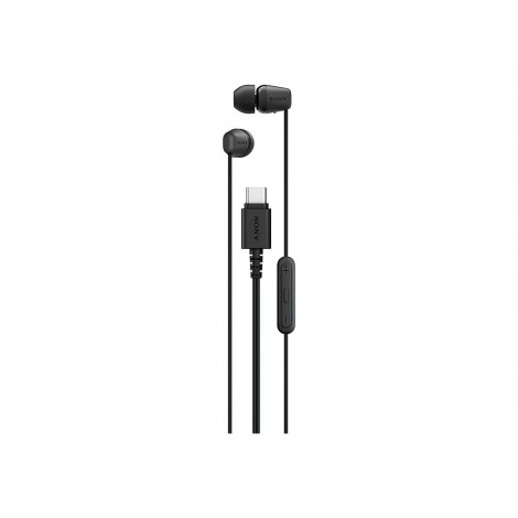 Sony IER EX15C USB C Wired Earbuds with Mic, Black | Sony