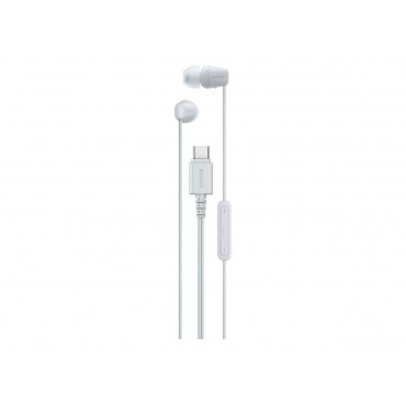 Sony IER EX15C USB C Wired Earbuds with Mic, White | Sony