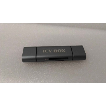 SALE OUT. Icy box IB-CR200-C SD/MicroSD (TF) USB 2.0 card reader with Type-C and -A to micro USB (OTG) interface, anthracite | R