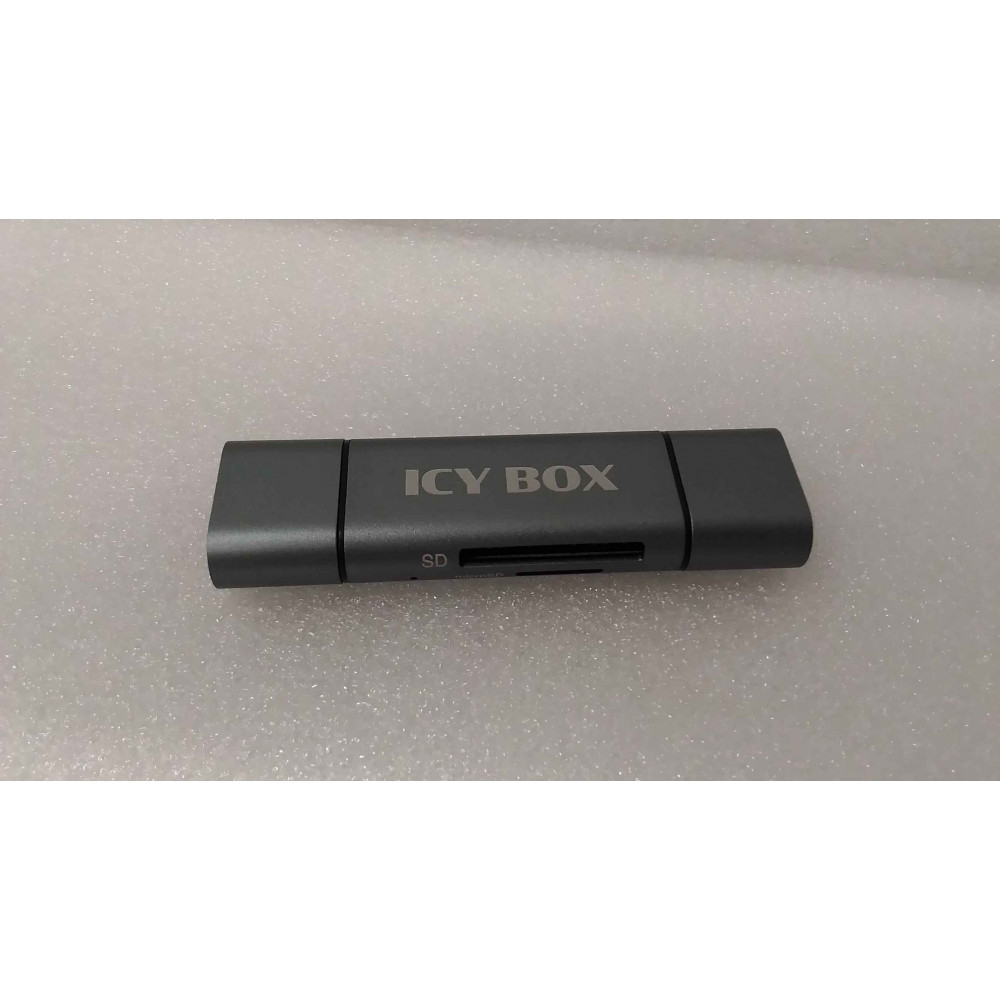 SALE OUT. Icy box IB-CR200-C SD/MicroSD (TF) USB 2.0 card reader with Type-C and -A to micro USB (OTG) interface, anthracite | R