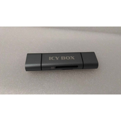 SALE OUT. Icy box IB-CR200-C SD/MicroSD (TF) USB 2.0 card reader with Type-C and -A to micro USB (OTG) interface, anthracite | R