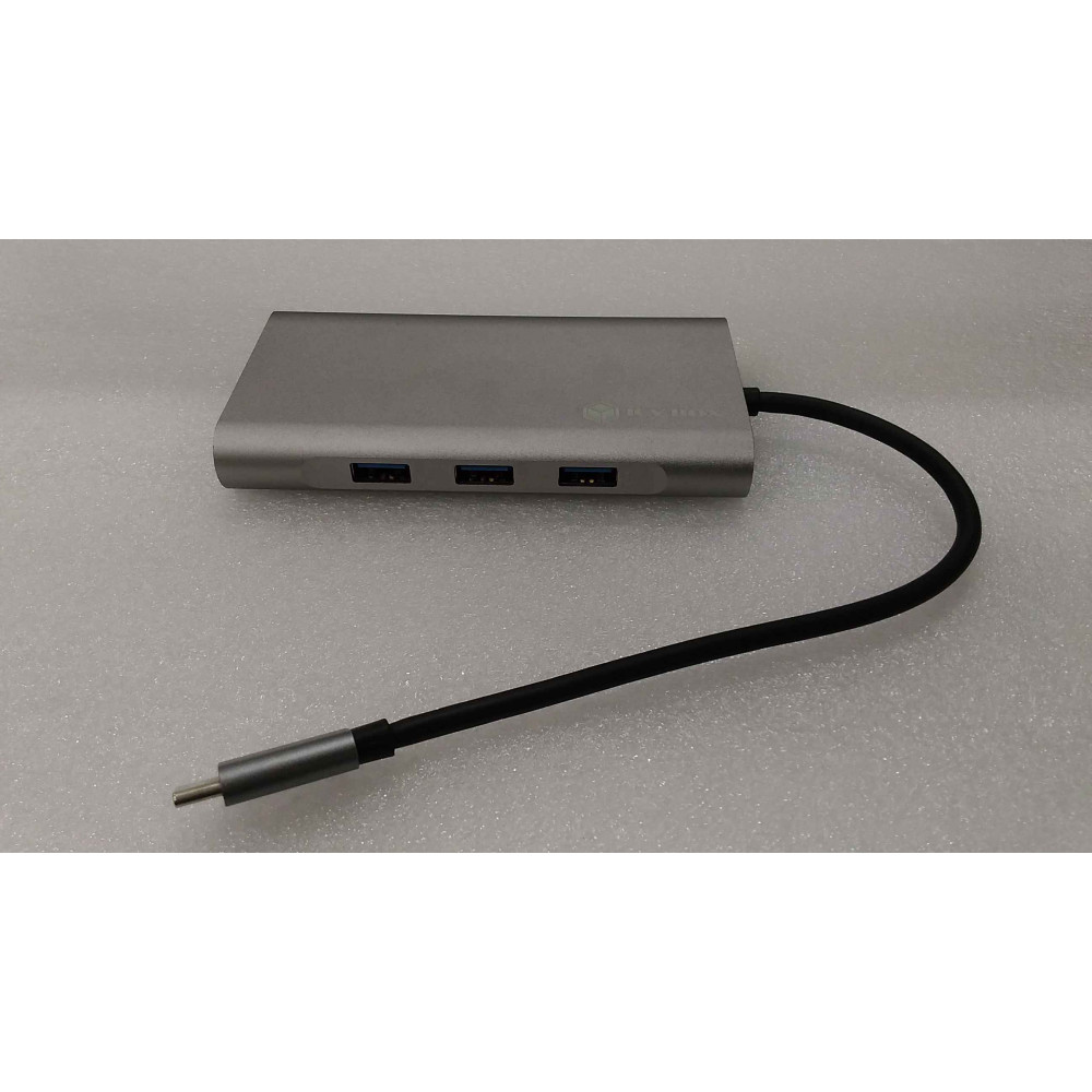 SALE OUT. Icy Box IB-DK4040-CPD USB Type-C DockingStation with two video interfaces | Raidsonic USED, REFURBISHED, WITHOUT ORIGI