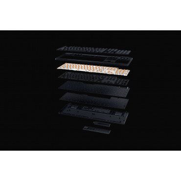 Razer BlackWidow V4 Low-profile HyperSpeed | Gaming keyboard | Wireless | US | Bluetooth, 2.4 GHz, USB Type-C | Yellow Linear