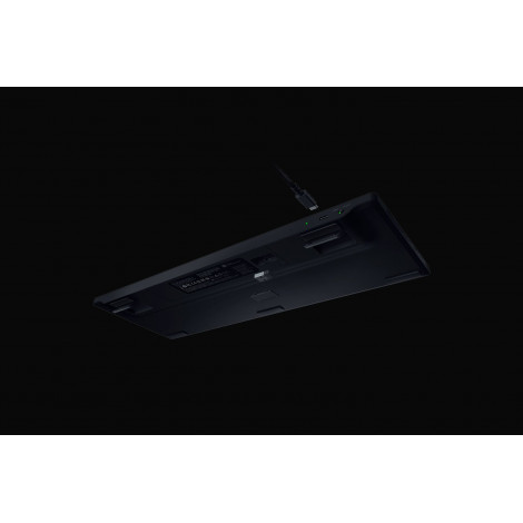 Razer BlackWidow V4 Low-profile HyperSpeed | Gaming keyboard | Wireless | US | Bluetooth, 2.4 GHz, USB Type-C | Yellow Linear