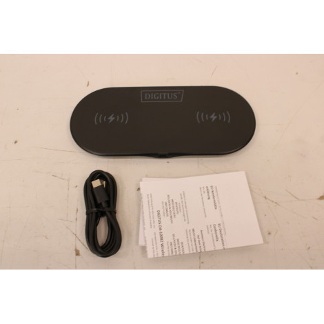 SALE OUT. DIGITUS Wireless Charging, Pad, Duo, 15W, Grey | Digitus 5/ 7.5/ 10/ 15 W | DEMO