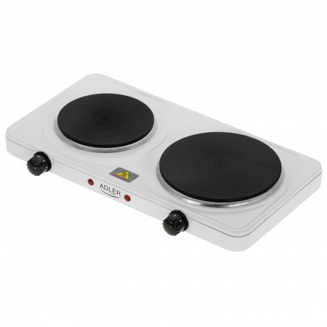 Adler Hot Plate | AD 6520 | Number of burners/cooking zones 2 | White | Electric