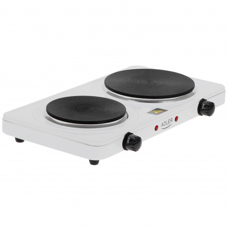 Adler Hot Plate | AD 6520 | Number of burners/cooking zones 2 | White | Electric