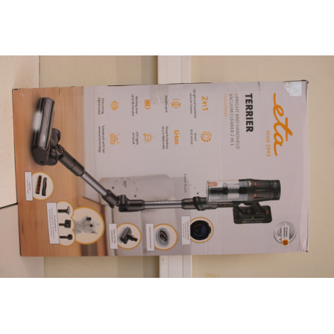 SALE OUT. ETA ETA524790000 Terier Handheld vacuum cleaner, Cordless, Operating time 80 min., Dust container 0.5 L, Black | ETA V