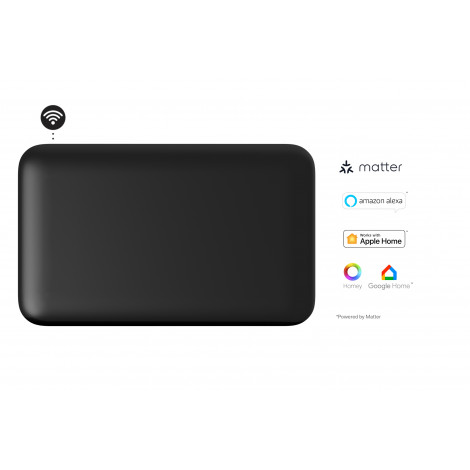 Mill Invisible Smart WiFi Panel Heater | PA700WIFI4B | Panel Heater | 700 W | Suitable for rooms up to 9-12 m | Black | IPX4