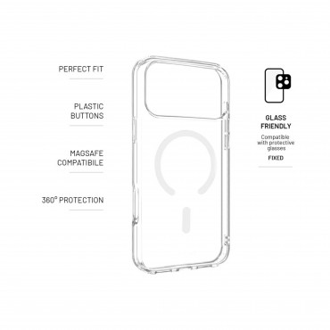 Fixed Back cover | Apple | iPhone 17 Pro Max | TPU/PC | Transparent | MagPure