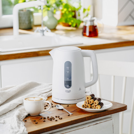 Adler Kettle | AD 1379w | Electric | 2200 W | 1.7 L | Polypropylene | 360 rotational base | White
