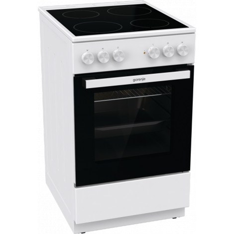 Gorenje Cooker | GEC5A21WG-B | Hob type Electric | Oven type Electric | White | Width 50 cm | Grilling | Depth 59.4 cm | 68 L
