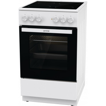 Gorenje Cooker | GEC5A21WG-B | Hob type Electric | Oven type Electric | White | Width 50 cm | Grilling | Depth 59.4 cm | 68 L