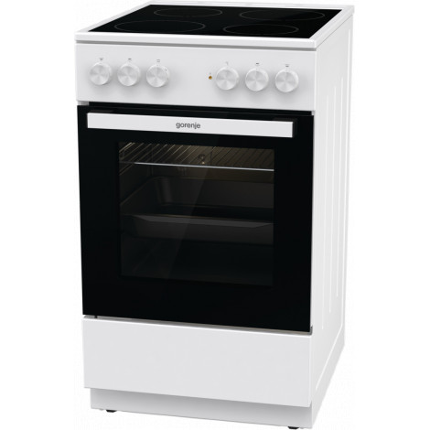 Gorenje Cooker | GEC5A21WG-B | Hob type Electric | Oven type Electric | White | Width 50 cm | Grilling | Depth 59.4 cm | 68 L
