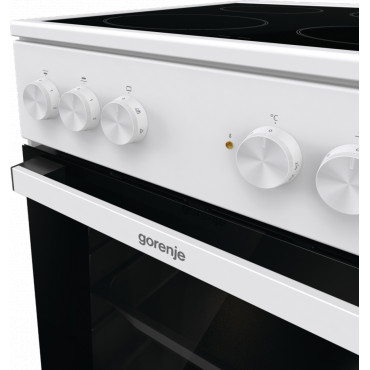 Gorenje Cooker | GEC5A21WG-B | Hob type Electric | Oven type Electric | White | Width 50 cm | Grilling | Depth 59.4 cm | 68 L