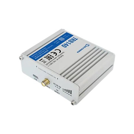 LTE Router | TRB140 | No Wi-Fi | 10/100/1000 Mbit/s | Ethernet LAN (RJ-45) ports 1 | Mesh Support No | MU-MiMO No | 2G/3G/4G | A