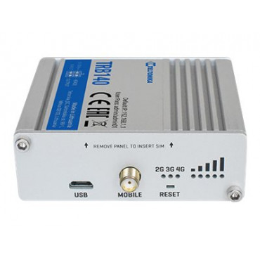 LTE Router | TRB140 | No Wi-Fi | 10/100/1000 Mbit/s | Ethernet LAN (RJ-45) ports 1 | Mesh Support No | MU-MiMO No | 2G/3G/4G | A