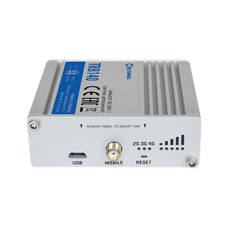 LTE Router | TRB140 | No Wi-Fi | 10/100/1000 Mbit/s | Ethernet LAN (RJ-45) ports 1 | Mesh Support No | MU-MiMO No | 2G/3G/4G | A