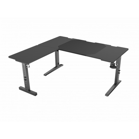 Genesis Gaming Desk | Holm 160 Modular Corner | Black/Anthracite
