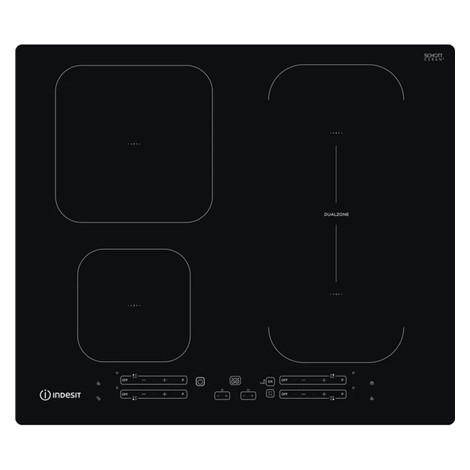 INDESIT | Hob | IB 65B60 NE | Induction | Number of burners/cooking zones 4 | Touch | Timer | Black