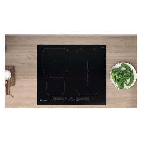 INDESIT | Hob | IB 65B60 NE | Induction | Number of burners/cooking zones 4 | Touch | Timer | Black