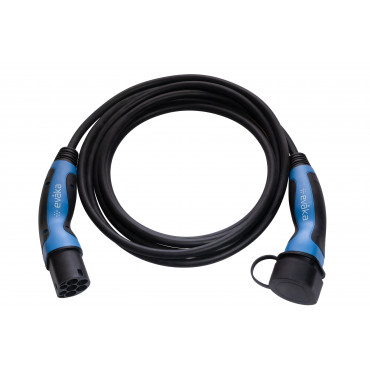 Evaka EV charging cable Type2-Type2, 22 kW, 32 A, 5x6 mm2, 1x0.5 mm2, 5 m | EVA503325 | Black