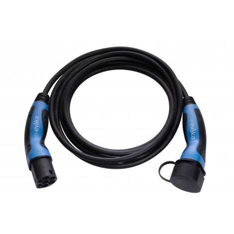 Evaka EV charging cable Type2-Type2, 22 kW, 32 A, 5x6 mm2, 1x0.5 mm2, 5 m | EVA503325 | Black