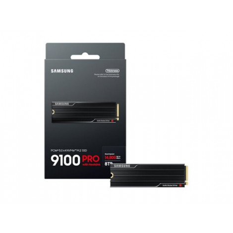 Samsung SSD | 9100 PRO With Heatsink | 8000 GB | SSD form factor M.2 2280 | Solid-state drive interface PCIe 5.0 x4, NVMe 2.0 | 