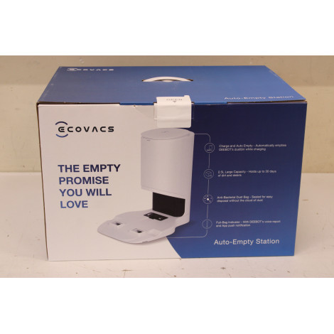 SALE OUT. Ecovacs Auto-Empty Station in White for OZMO T8 Series and N8/T9 Series incl. 2 dust bags | Ecovacs | Auto-Empty Stati