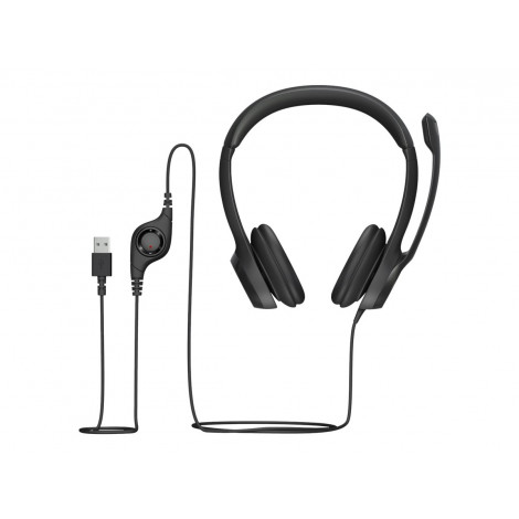 Logitech | Computer headset | H390 | Built-in microphone | USB Type-A | Black