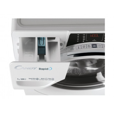 Candy RO41274DWMCT/1-S Washing Machine, A, Front loading, Depth 40 cm, 7 kg, White | Candy