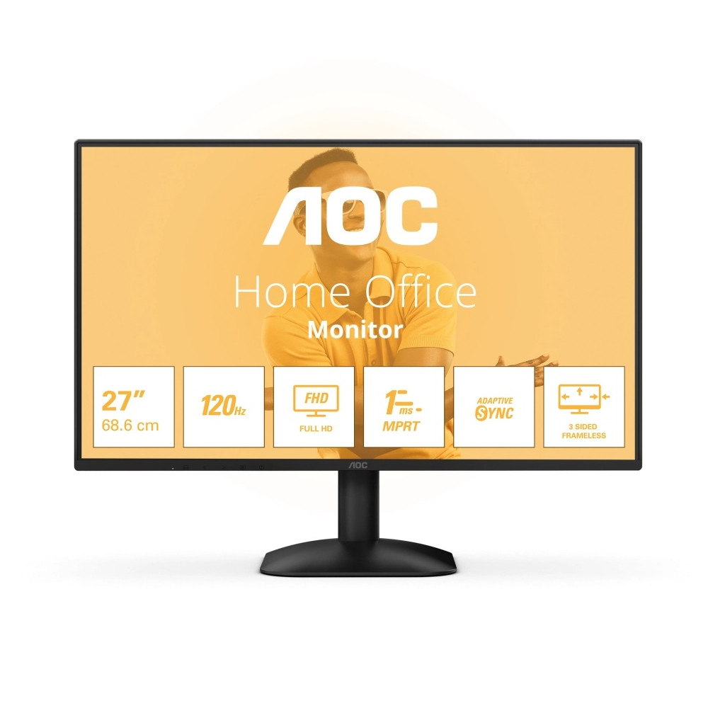 AOC | 27B31H | 27 " | IPS | FHD | 16:9 | 120 Hz | 1 ms | 1920 x 1080 pixels | 300 cd/m | HDMI ports quantity 1 | Black