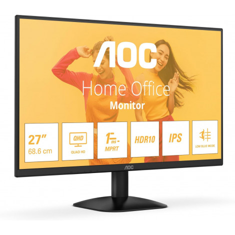 AOC | Q27B35E | 27 " | IPS | QHD | 16:9 | 75 Hz | 1 ms | 2560 x 1440 pixels | 300 cd/m | HDMI ports quantity 1 | Black
