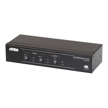 Aten 2x2 True 4K HDMI Matrix Switch with Audio De-Embedder | VM0202HB