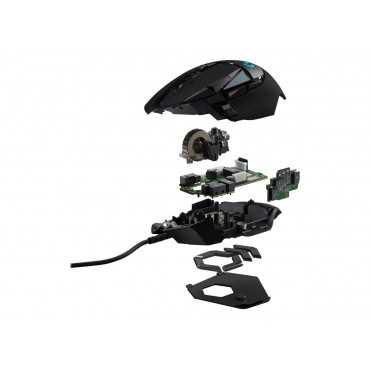 Logitech G502 Hero Wired Gaming Mouse, Black