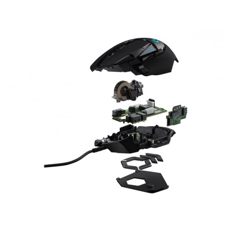 Logitech G502 Hero Wired Gaming Mouse, Black