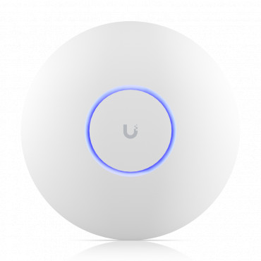 Ubiquiti U7 Ceiling-mount WiFi 7 AP with 6 GHz support, 2.5 GbE uplink, 9.3 Gbps over-the-air speed, and 300+ client capacity, 5