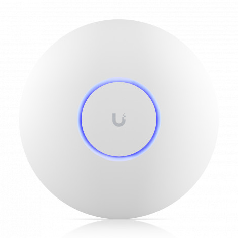 Ubiquiti U7 Ceiling-mount WiFi 7 AP with 6 GHz support, 2.5 GbE uplink, 9.3 Gbps over-the-air speed, and 300+ client capacity, 5