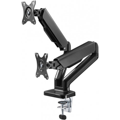 Goobay Double Monitor Mount with Gas Spring, Black